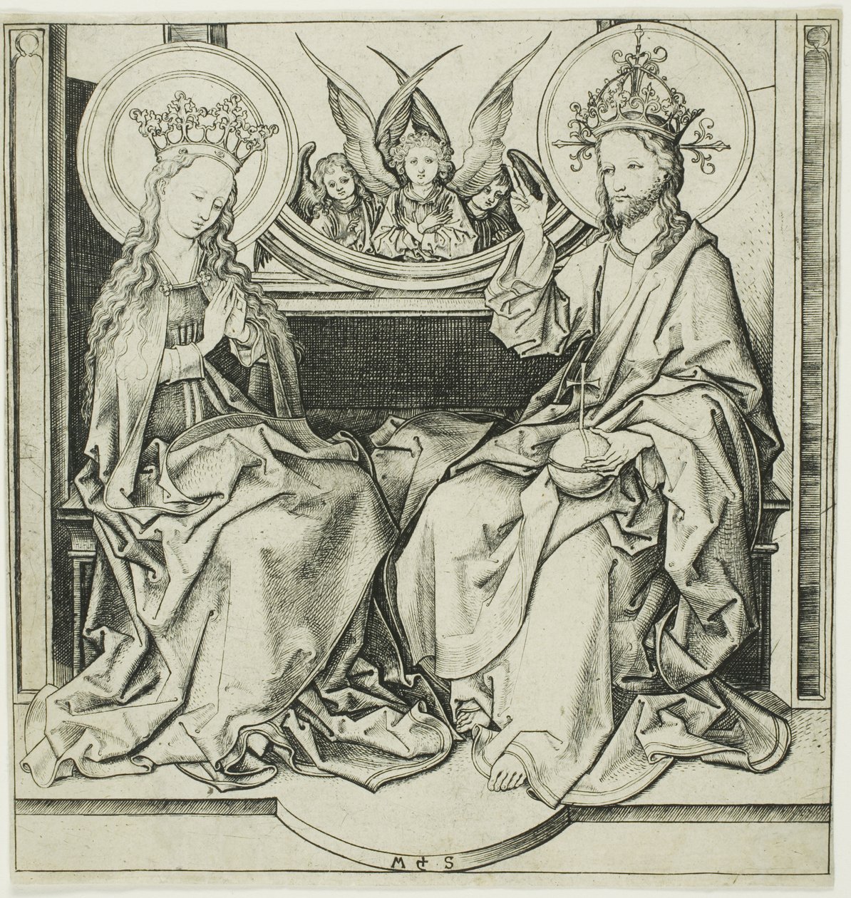 Christus segnet die Jungfrau von Martin Schongauer