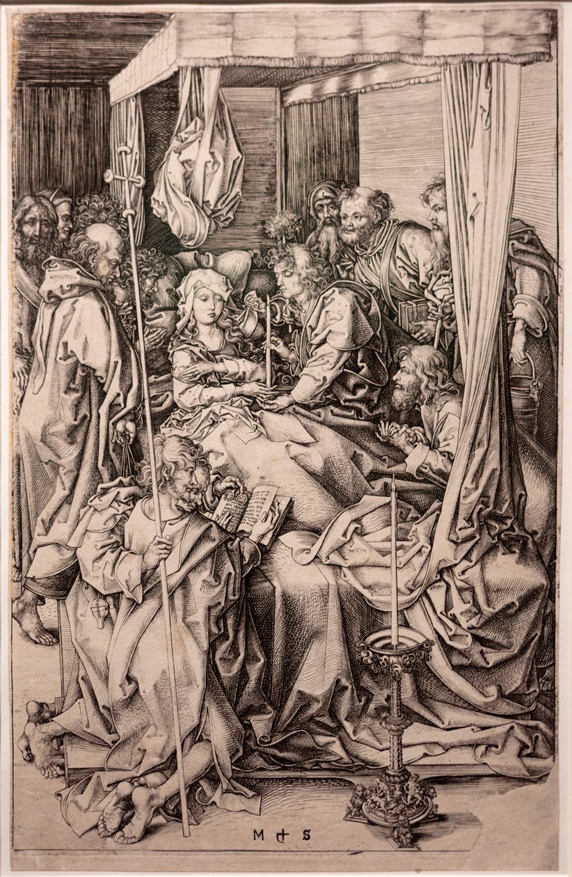 Tod der Jungfrau. Martin Schongauer. Ca 1470-1491. (Kupferstich auf Papier) von Martin Schongauer