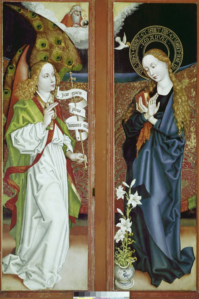 Die Verkündigung. Altarbild von Orlier. Gemälde von Martin Schongauer von Martin Schongauer
