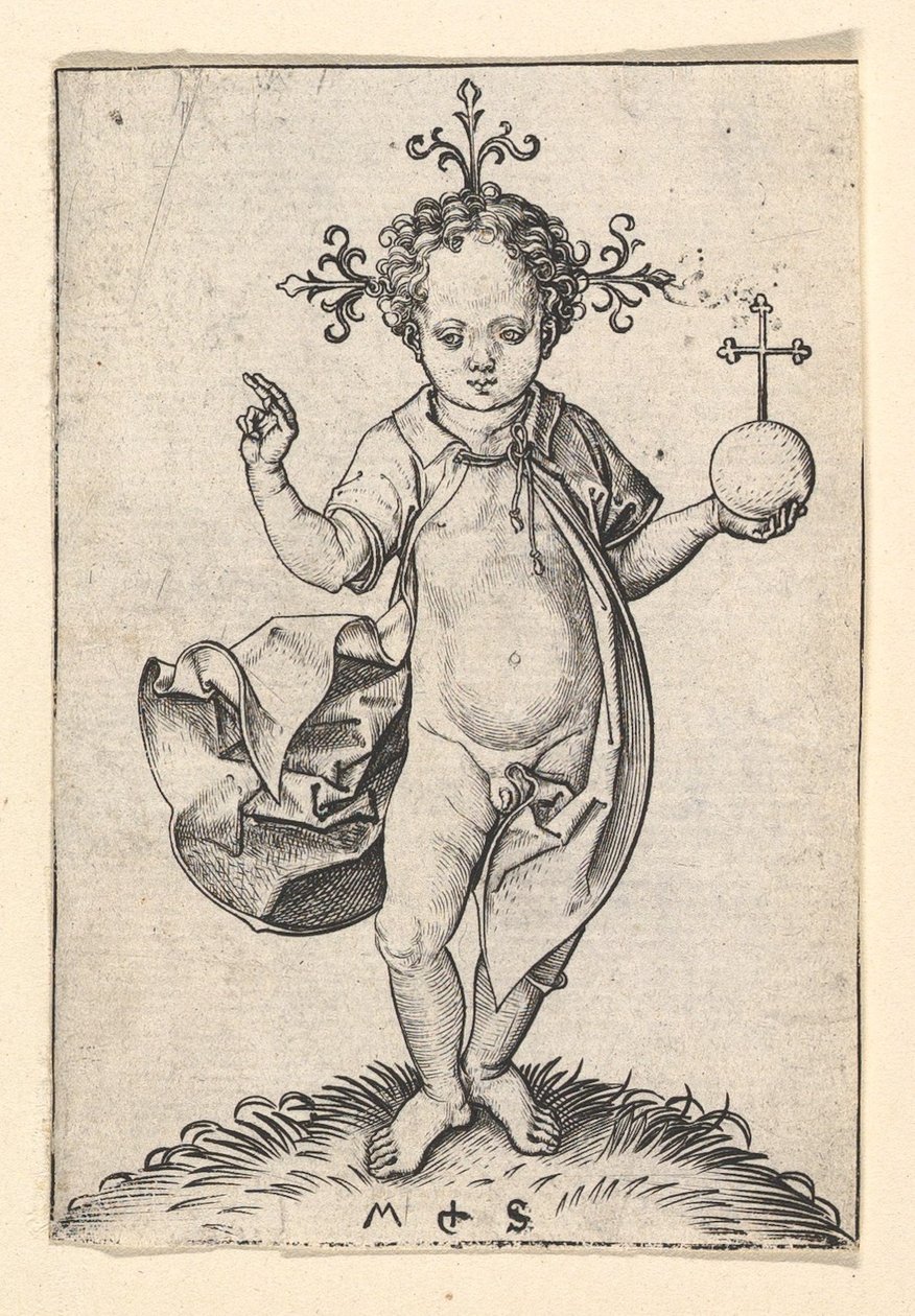 Das Christkind mit einer Kugel, 1469-1482 von Martin Schongauer