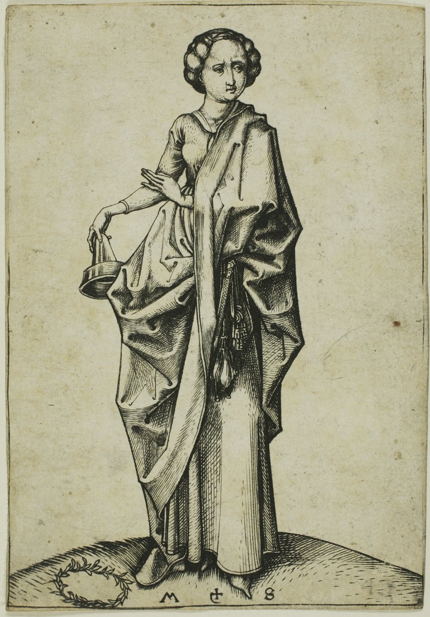 Die vierte törichte Jungfrau von Martin Schongauer