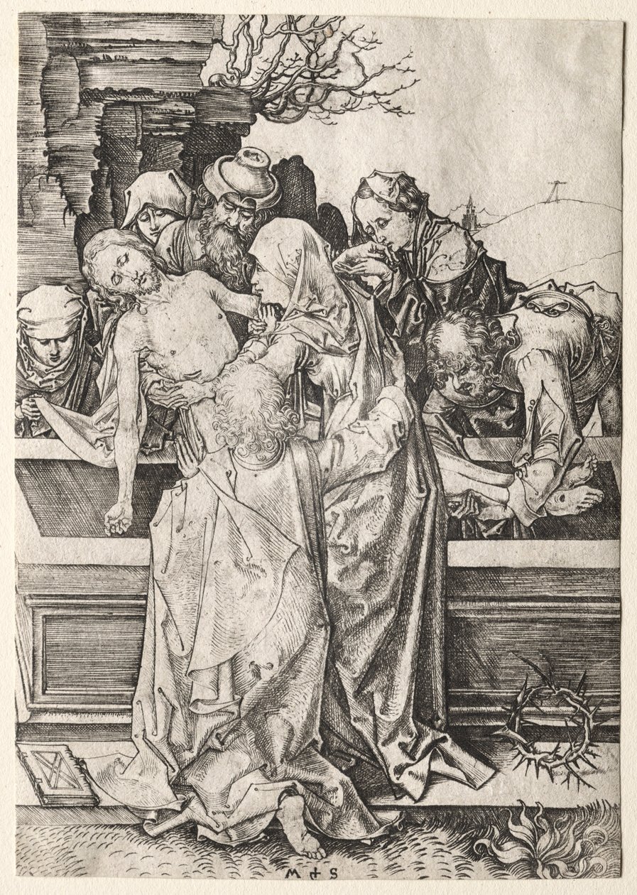 Die Passion: Die Grablegung von Martin Schongauer