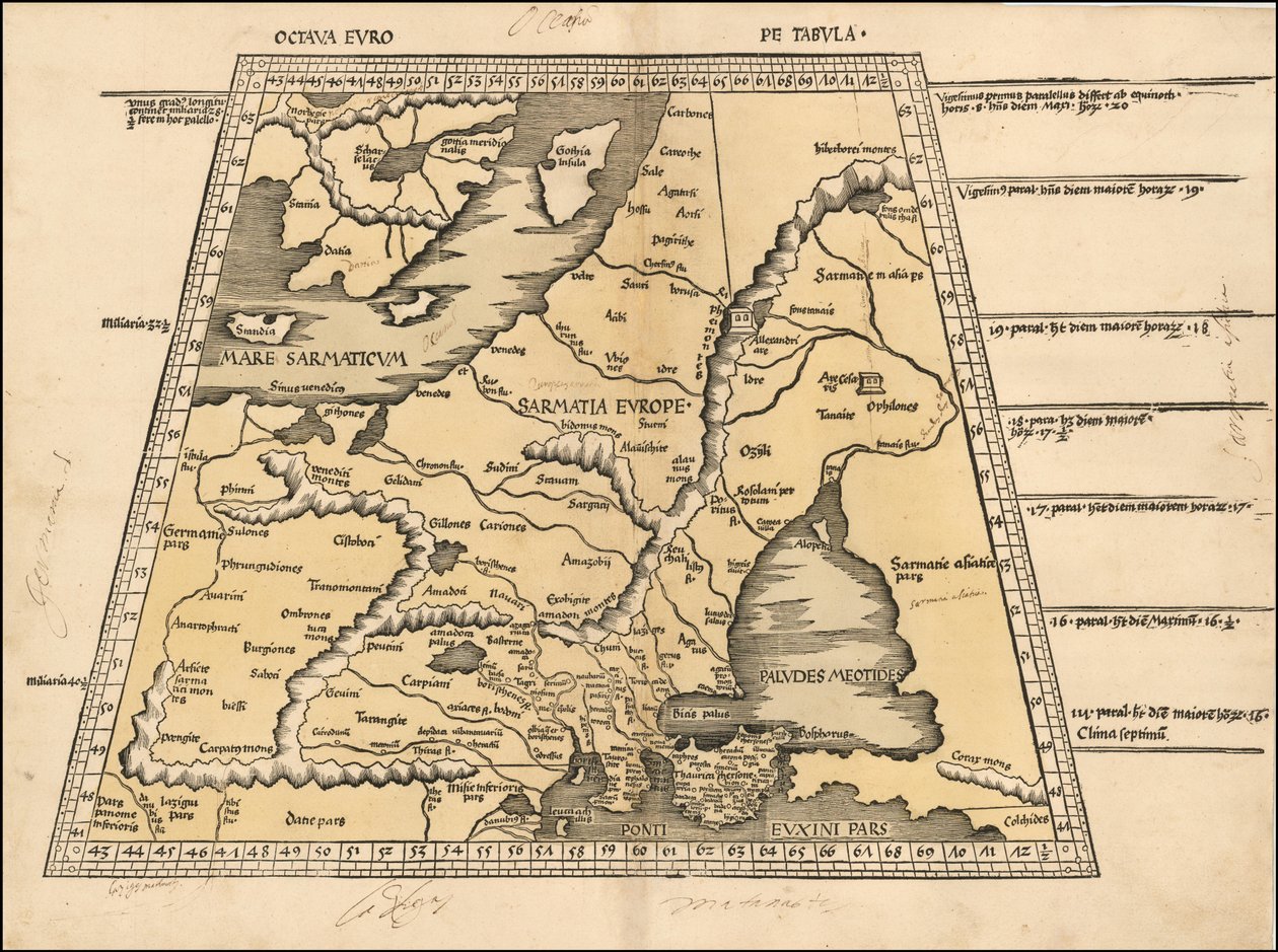 Karte von 1513 der Ostsee, Skandinavien, Polen & Osteuropa von Martin Waldseemüller von Martin Waldseemuller