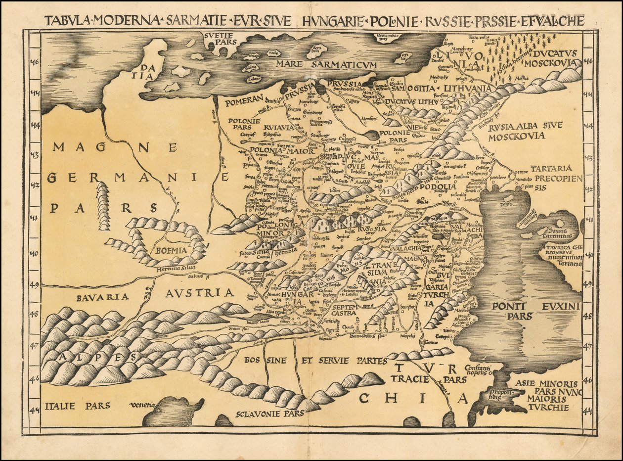 1513 Karte von Polen, Baltikum, Ungarn und Osteuropa von Martin Waldseemüller von Martin Waldseemuller