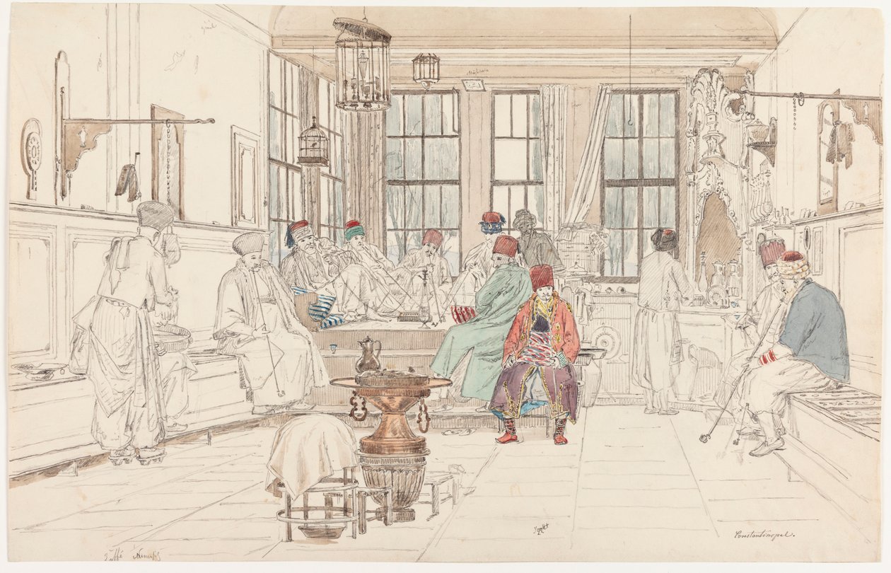 Das Innere eines türkischen Cafés von Martinus Rørbye