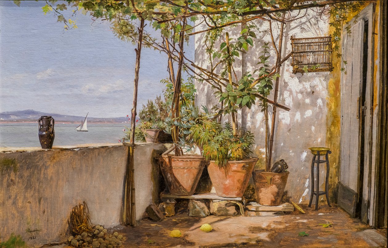 Loggia, Procida von Martinus Rorbye