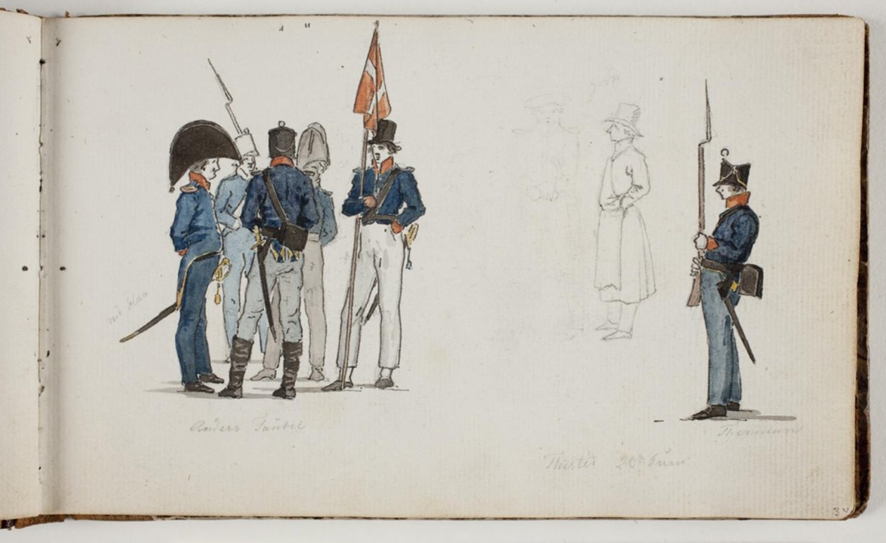 Studien von Soldaten von Martinus Rørbye