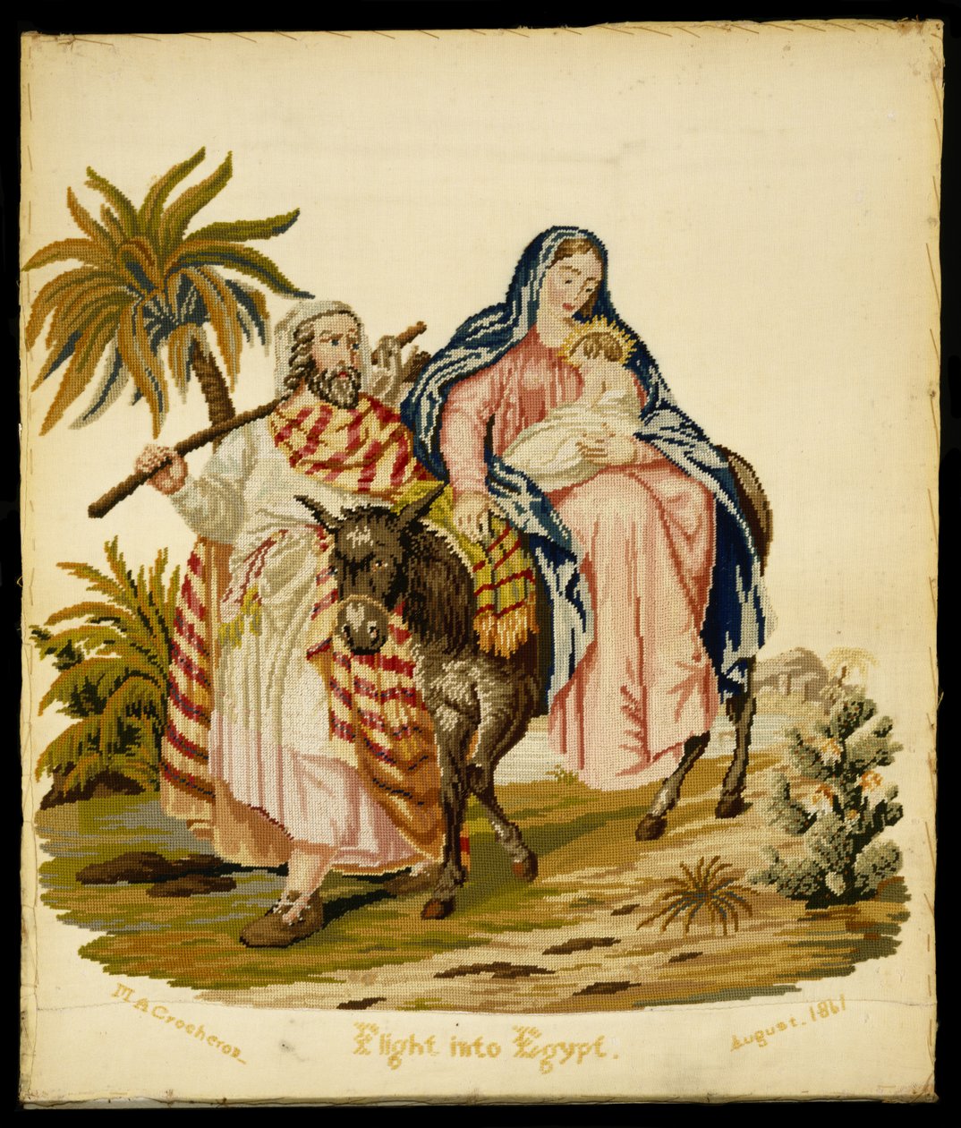 Flucht nach Ägypten, 1861 von Mary Ann 1812 1888 Crocheron