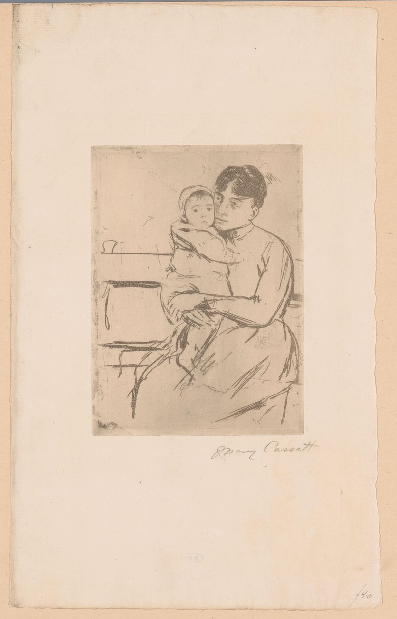 Auf der Bank von Mary Cassatt (signed by artist)
