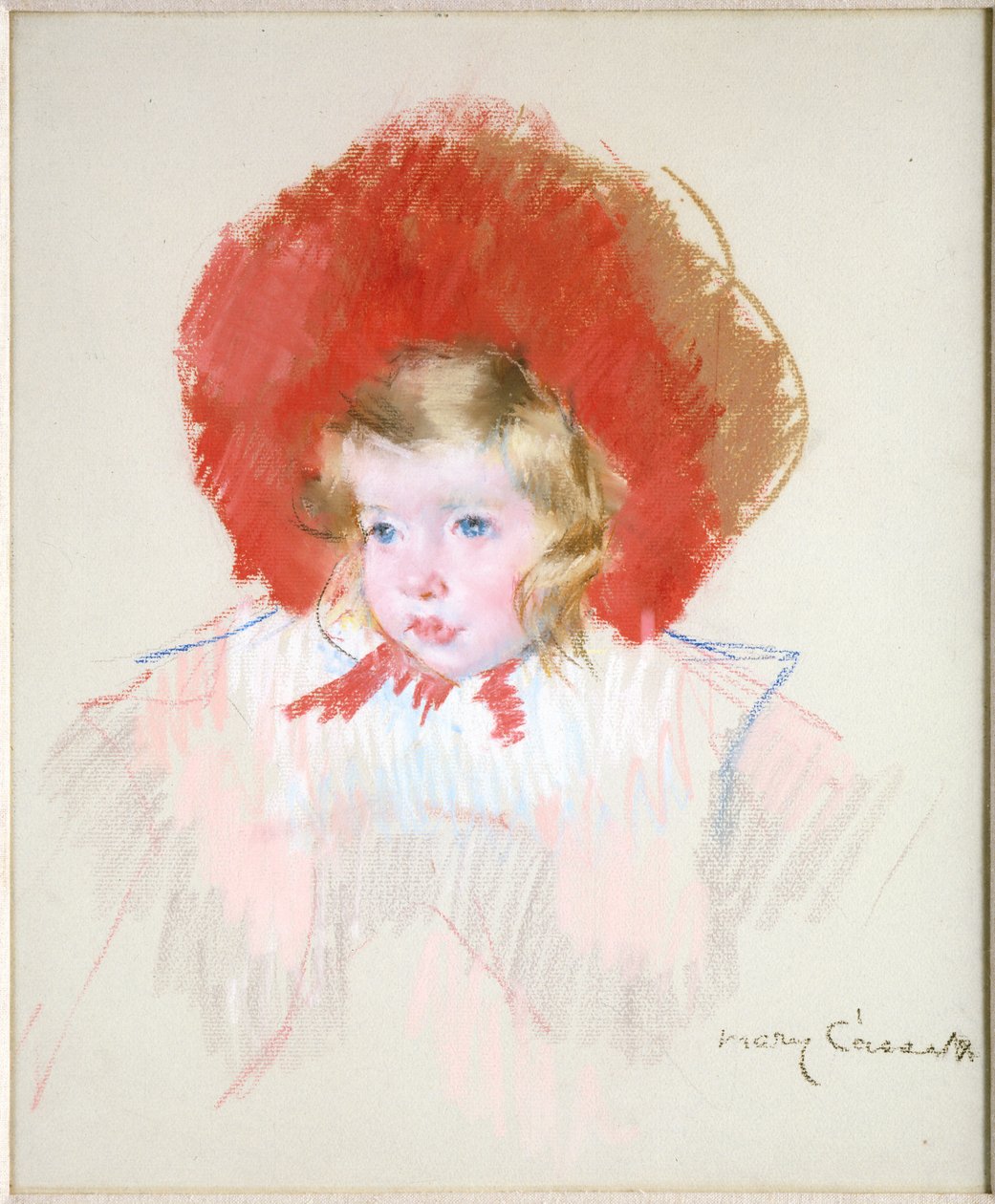 Kind mit rotem Hut von Mary Cassatt