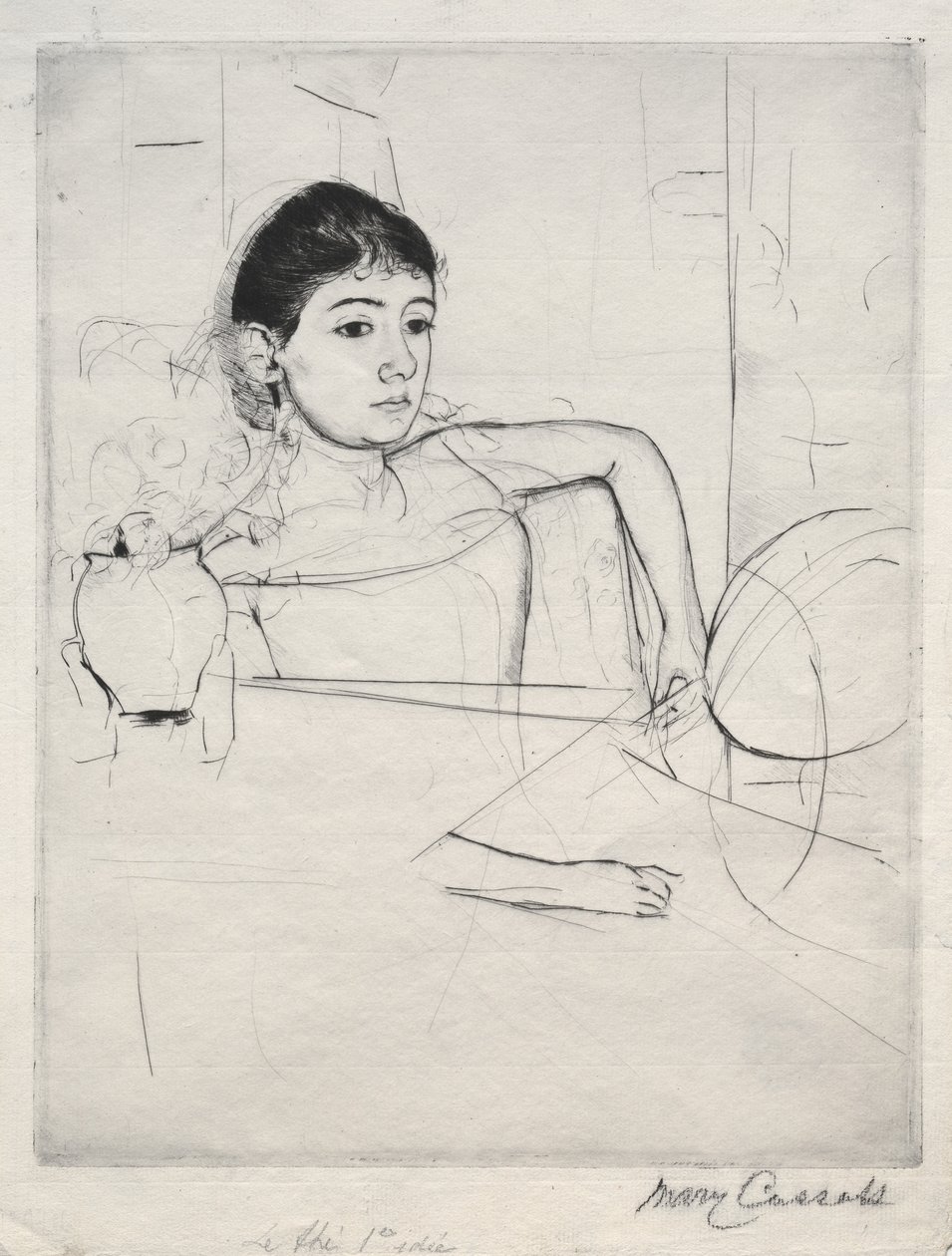 Mimi als Brünette, 1889 von Mary Cassatt