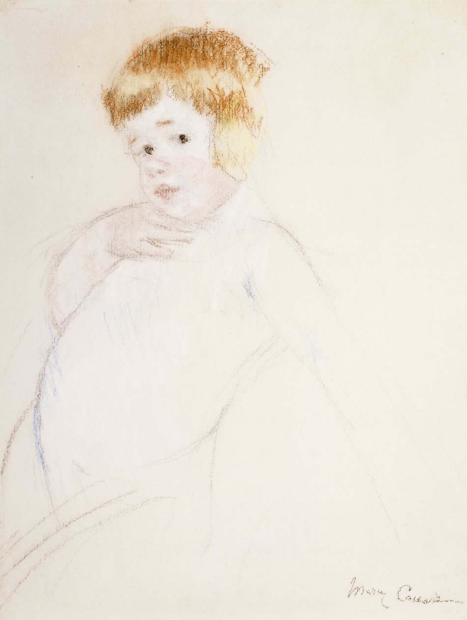 Studie für das Baby für Die Liebkosung von Mary Cassatt