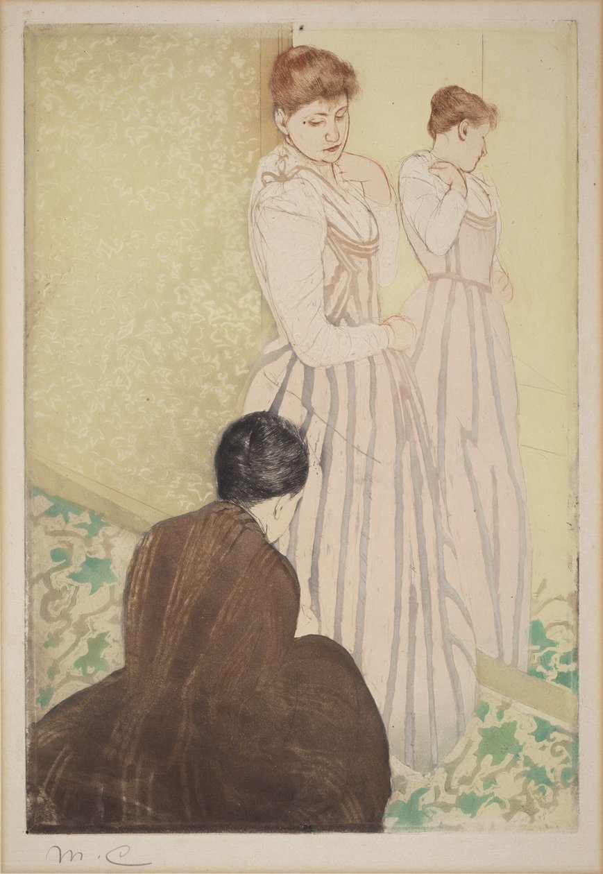 Die Anprobe von Mary Cassatt