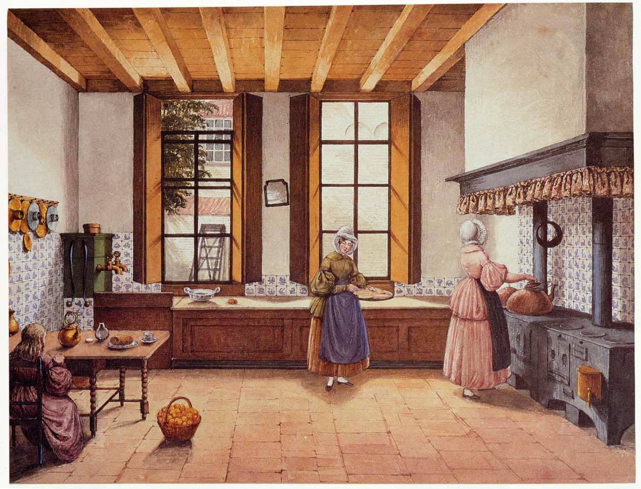 Küche des Zwijnshoofd Hotels in Arnhem, 1838 von Mary Ellen Best