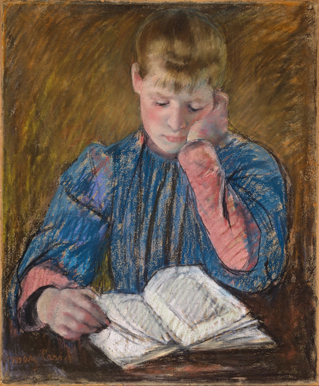 Junges Mädchen beim Lesen, um 1894 von Mary Stevenson Cassatt