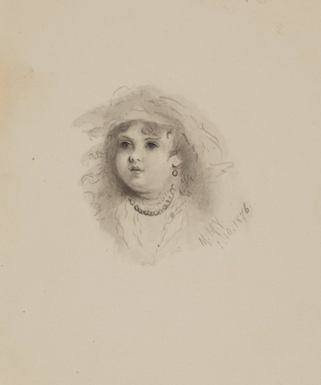 Unbetiteltes Kinderkopf, 1876 von Mary Vaux Walcott