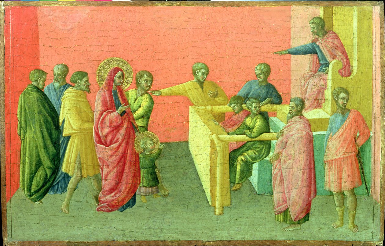 Die Heiligen werden des Christentums beschuldigt, 1400-50 von Master of St. Julitta and St. Quiricus Master of St. Julitta and St. Quiricus
