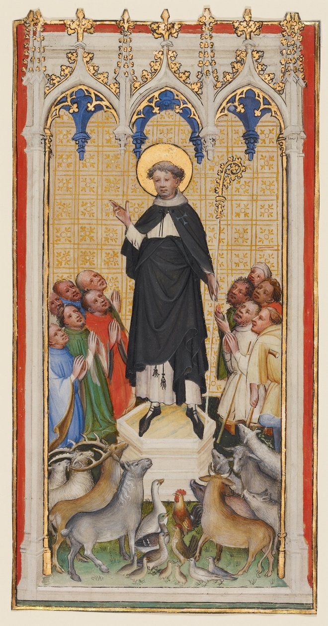 Der heilige Antonius Abt segnet die Tiere, die Armen und die Kranken von Master of St. Veronica