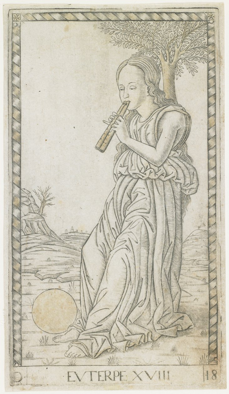 Euterpe, ca. 1465 von Master of the E Series Tarocchi Master of the E Series Tarocchi