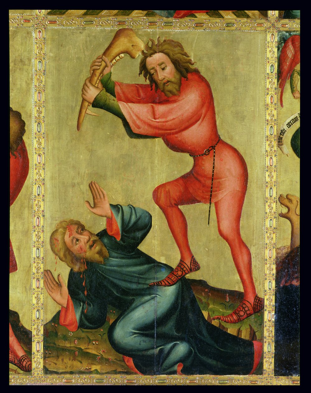 Die Tötung Abels, Detail vom Grabower Altar von Master Bertram of Minden