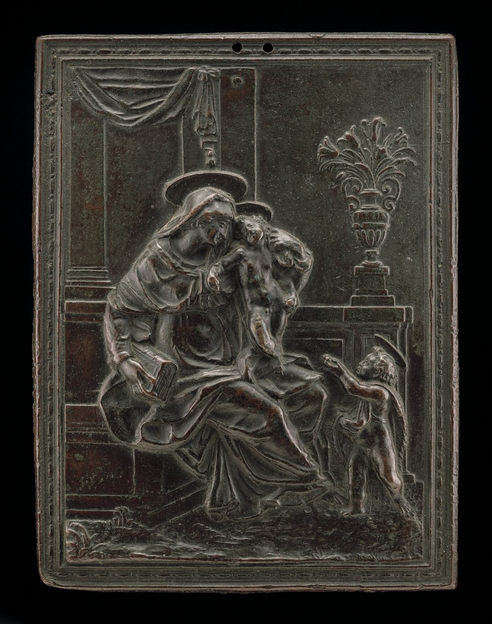 Madonna mit Kind und Johannes dem Täufer von Master F.D.