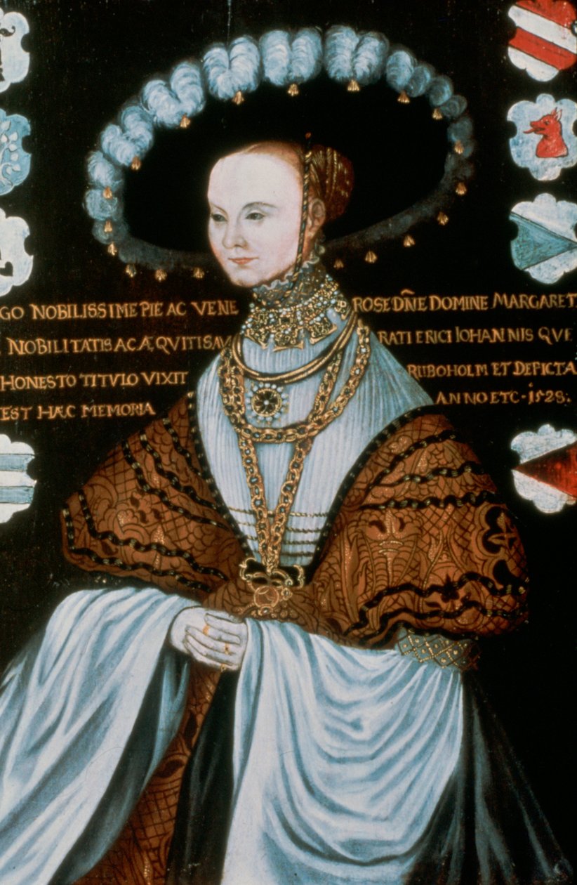 Margareta Eriksdotter Vasa, Detail, 16. Jahrhundert von Master Hillebrandt