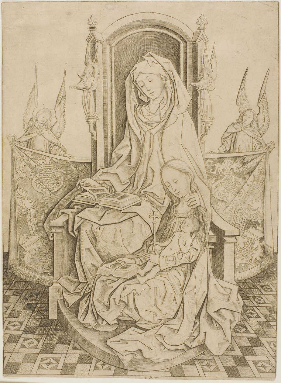 St. Anna, die Jungfrau und das Kind von Master I.A.M. of Zwolle
