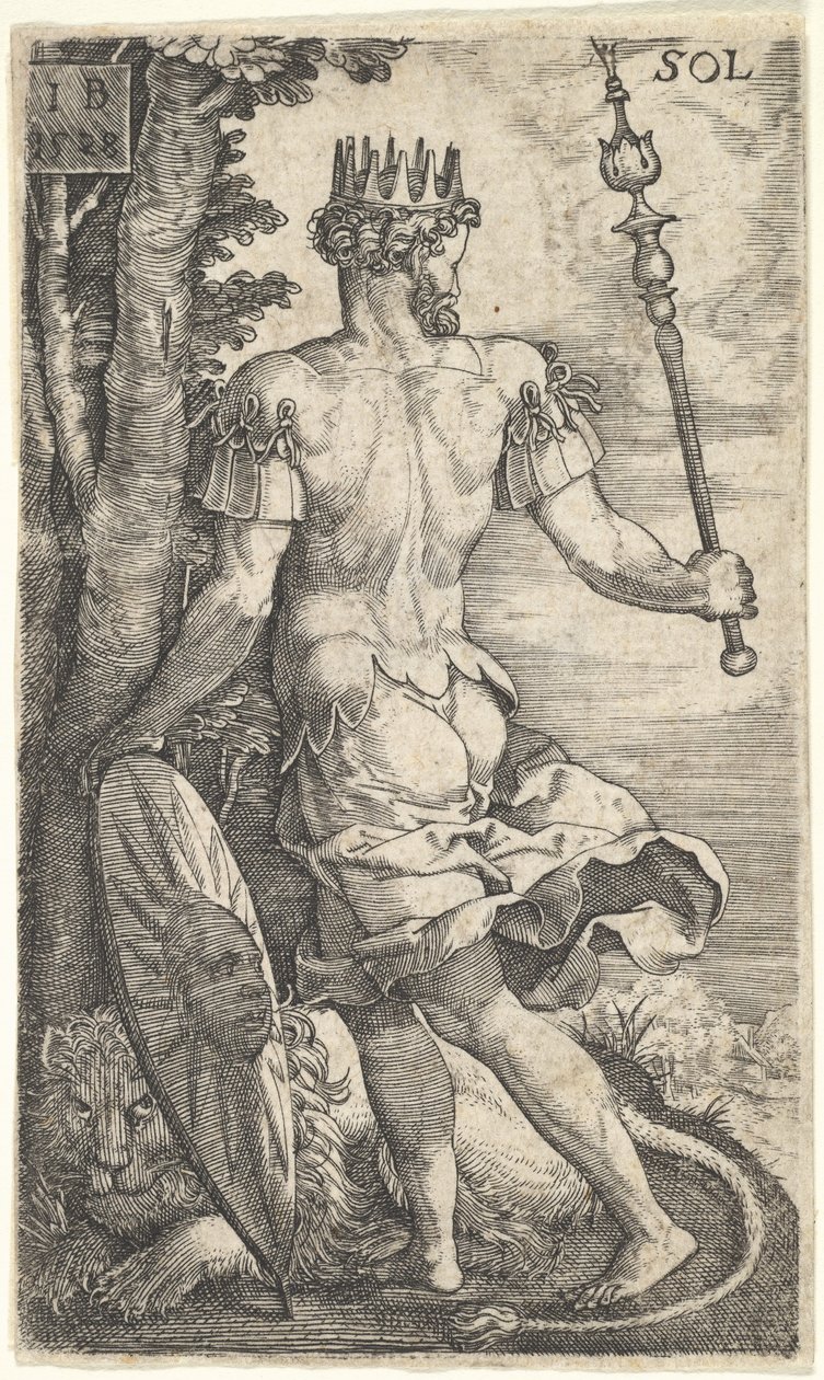 Sonne aus Die Götter, die über die Planeten herrschen, 1528 von Master I.B.