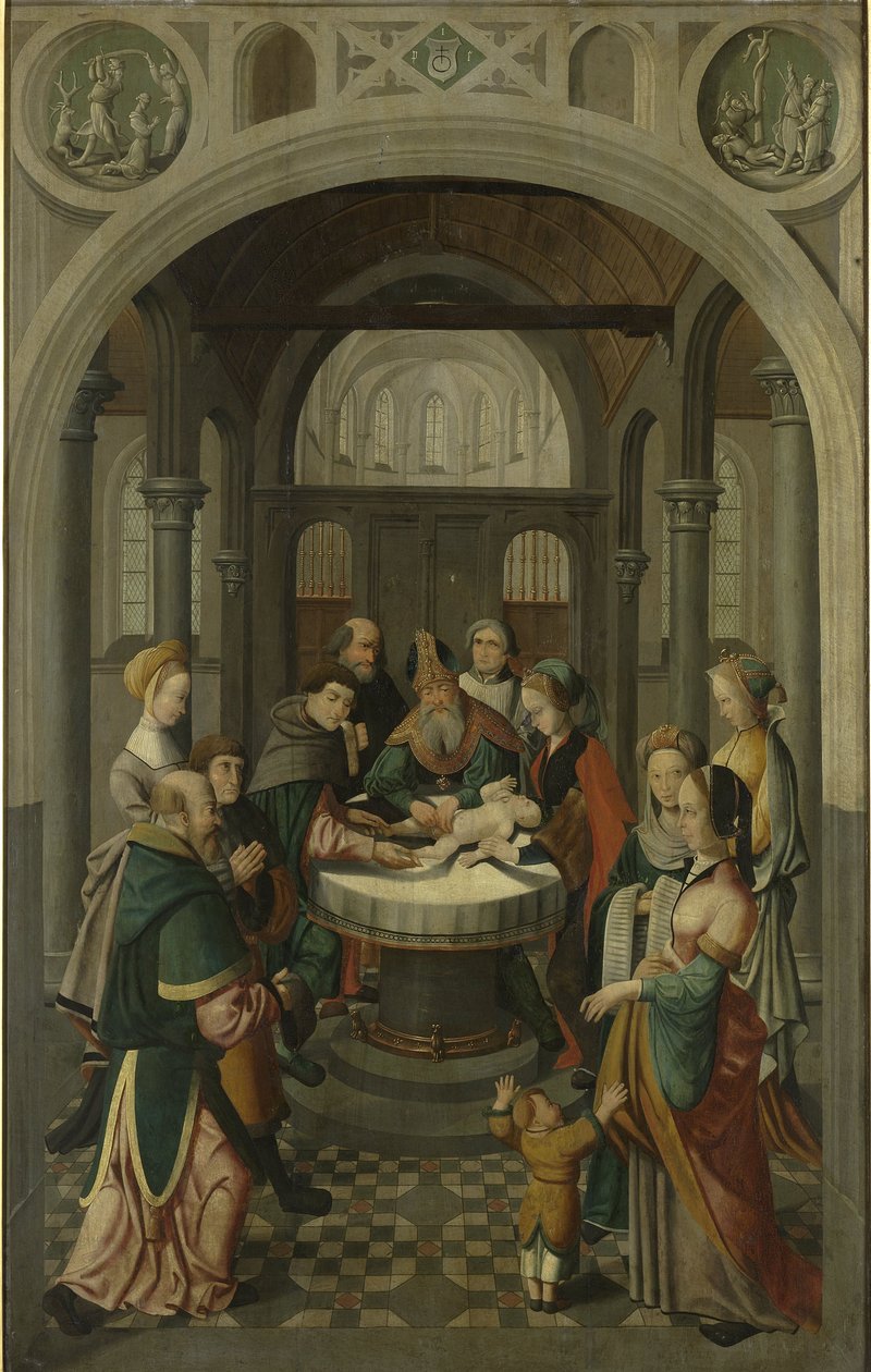 Tafel eines Altarbildes mit der Beschneidung Christi von Master of Alkmaar