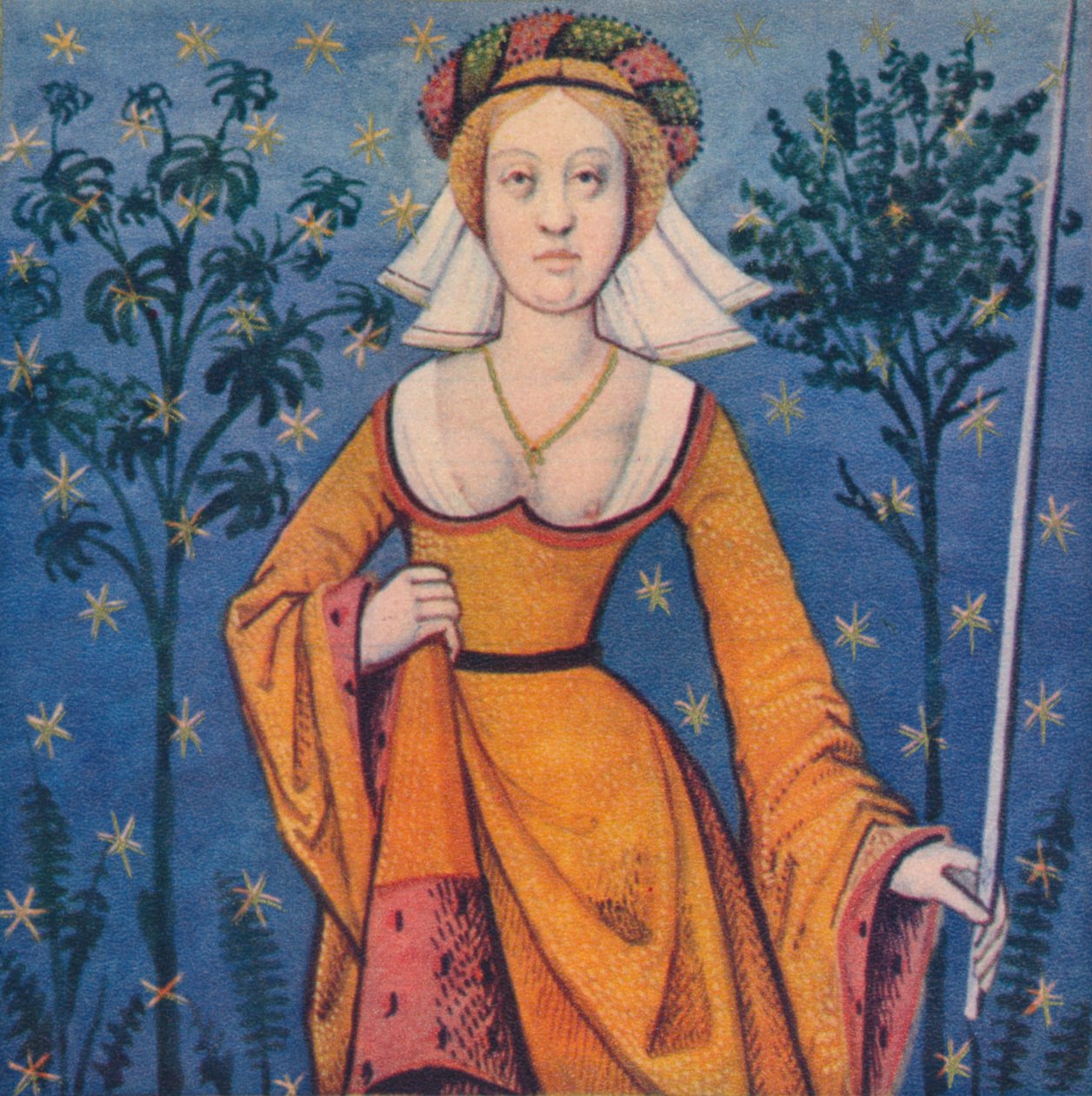 Flore - Göttin der Blumen, 1403, 1939 von Master of Berry