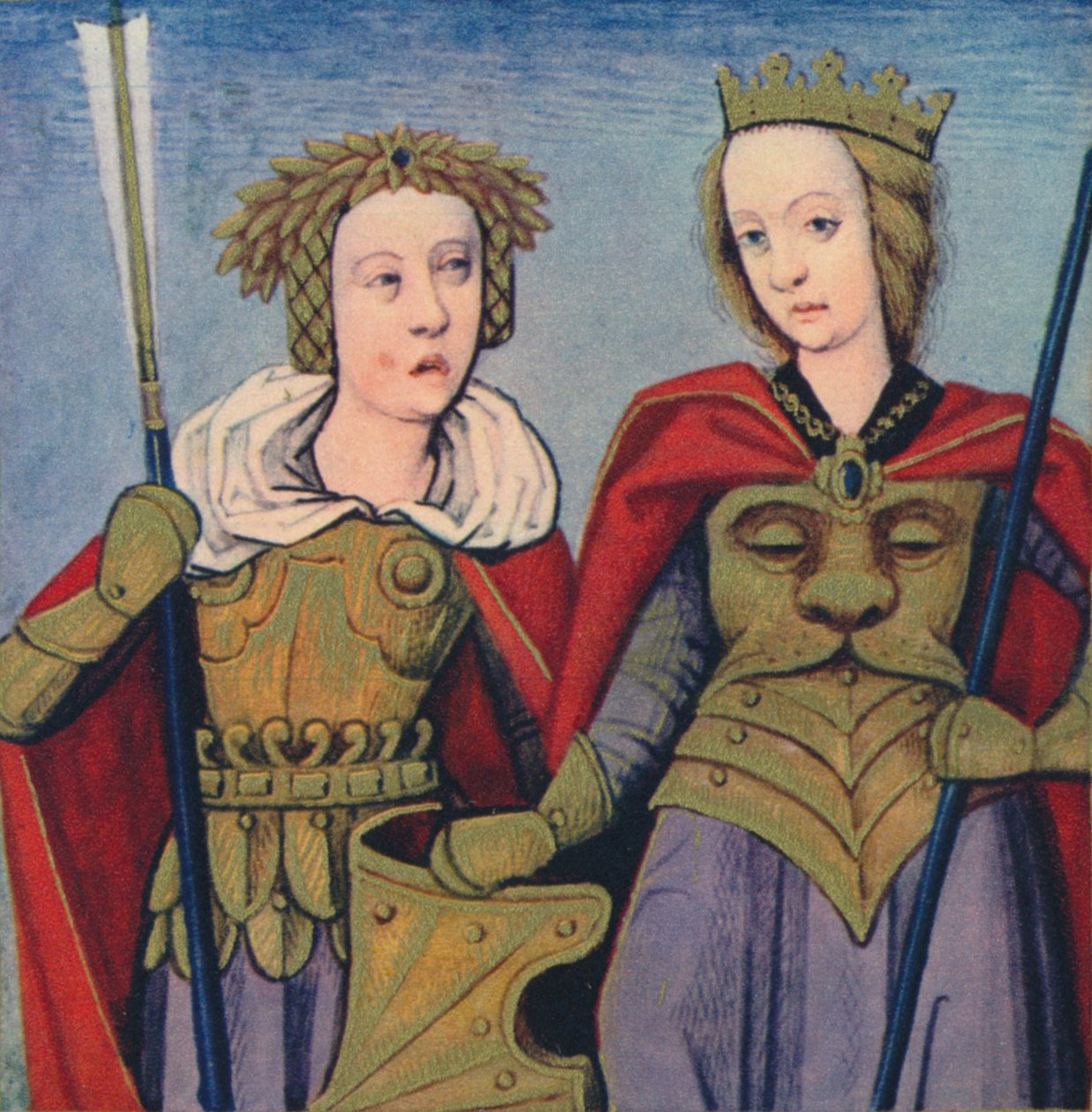 Orithie & Antiope - Königinnen der Amazonen, 1403, 1939 von Master of Berry