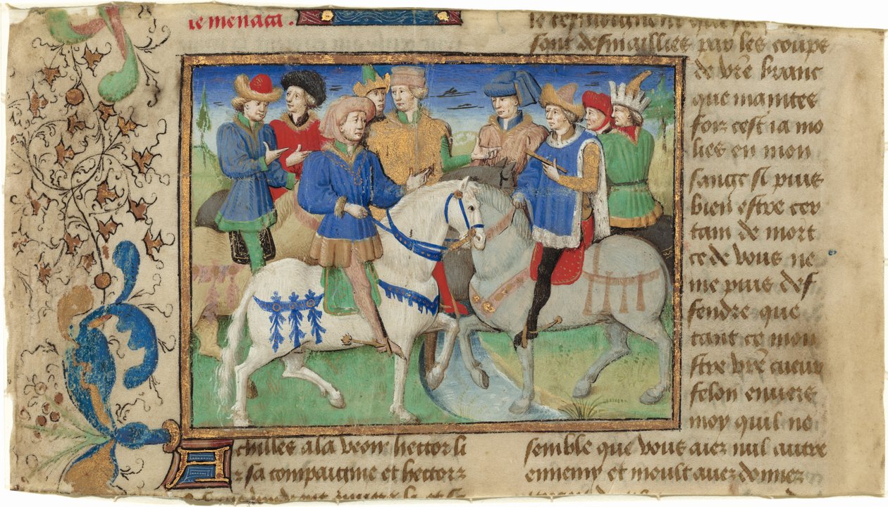 Begegnung von Achilles und Hector von Master of Girart de Roussillon