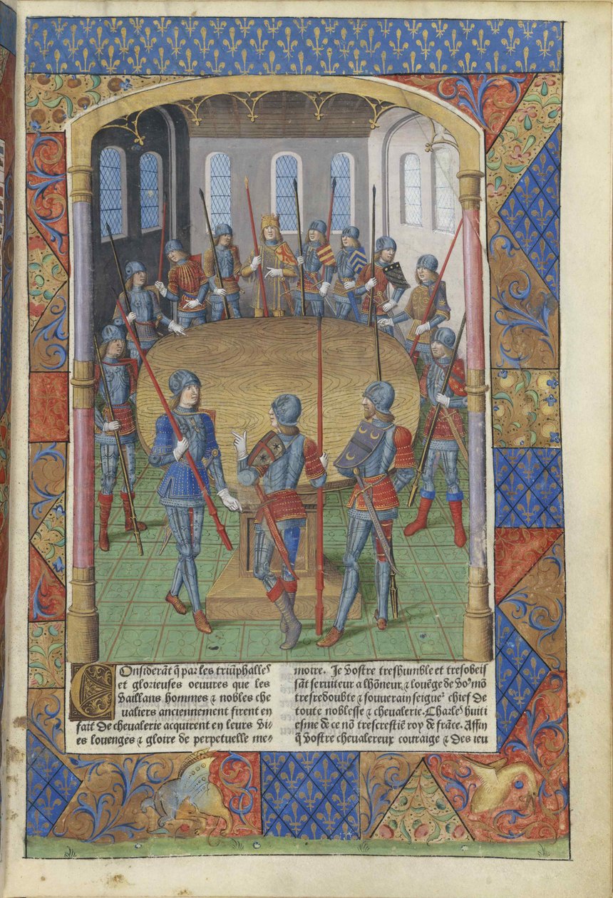 Lancelot du Lac. König Arthur und die Ritter der Tafelrunde, 1494 von Master of Jacques de Besançon