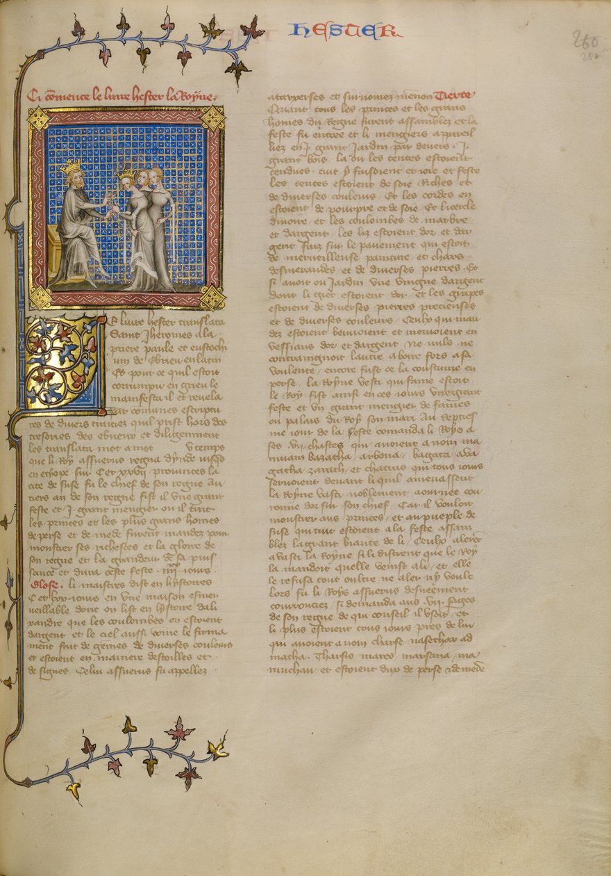 Esther vor König Ahasveros von Master of Jean de Mandeville