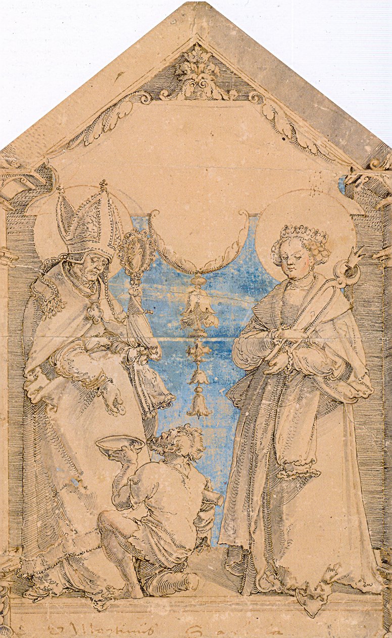 Die Heiligen Martin und Apollonia von Master of Messkirch