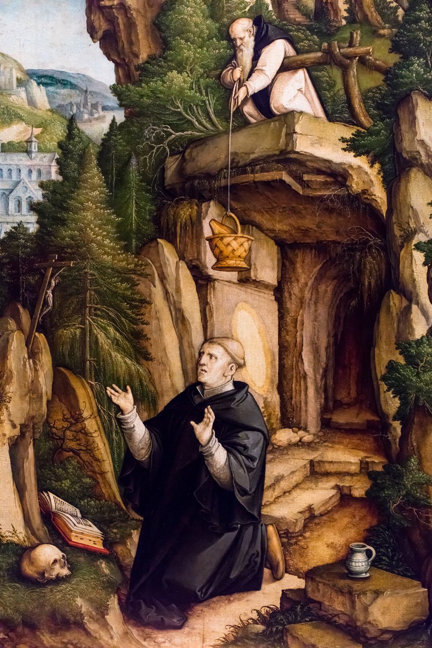 Der heilige Benedikt als betender Einsiedler, ca. 1540 von Master of Messkirch
