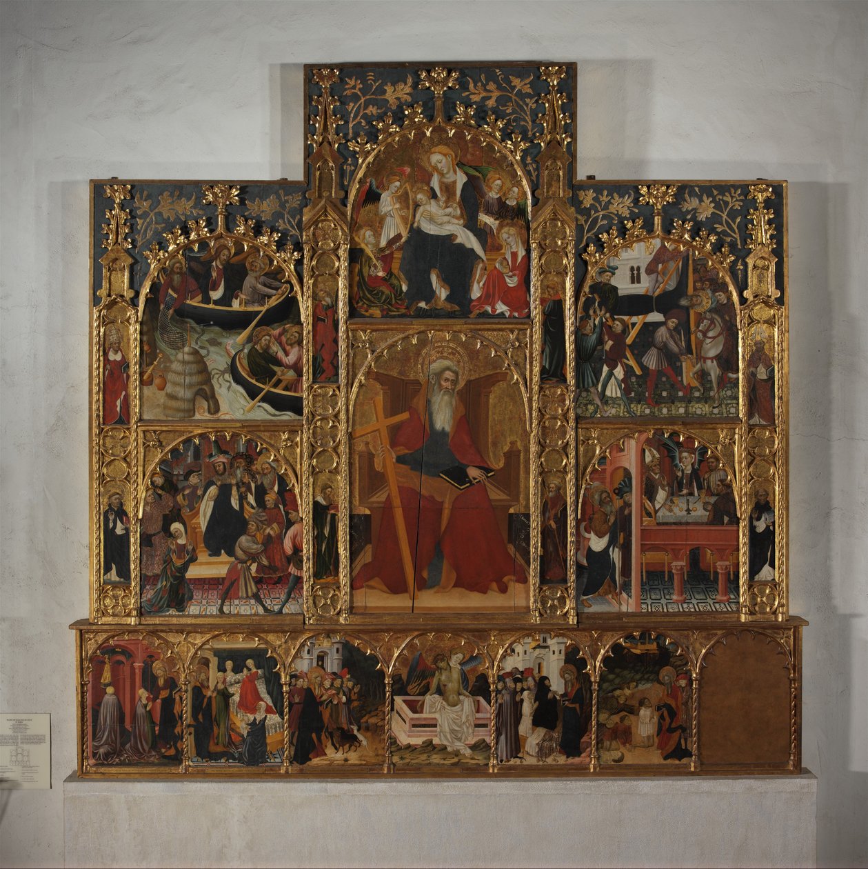 Retabel mit Szenen aus dem Leben des Heiligen Andreas, ca. 1420-30 von Master of Roussillon