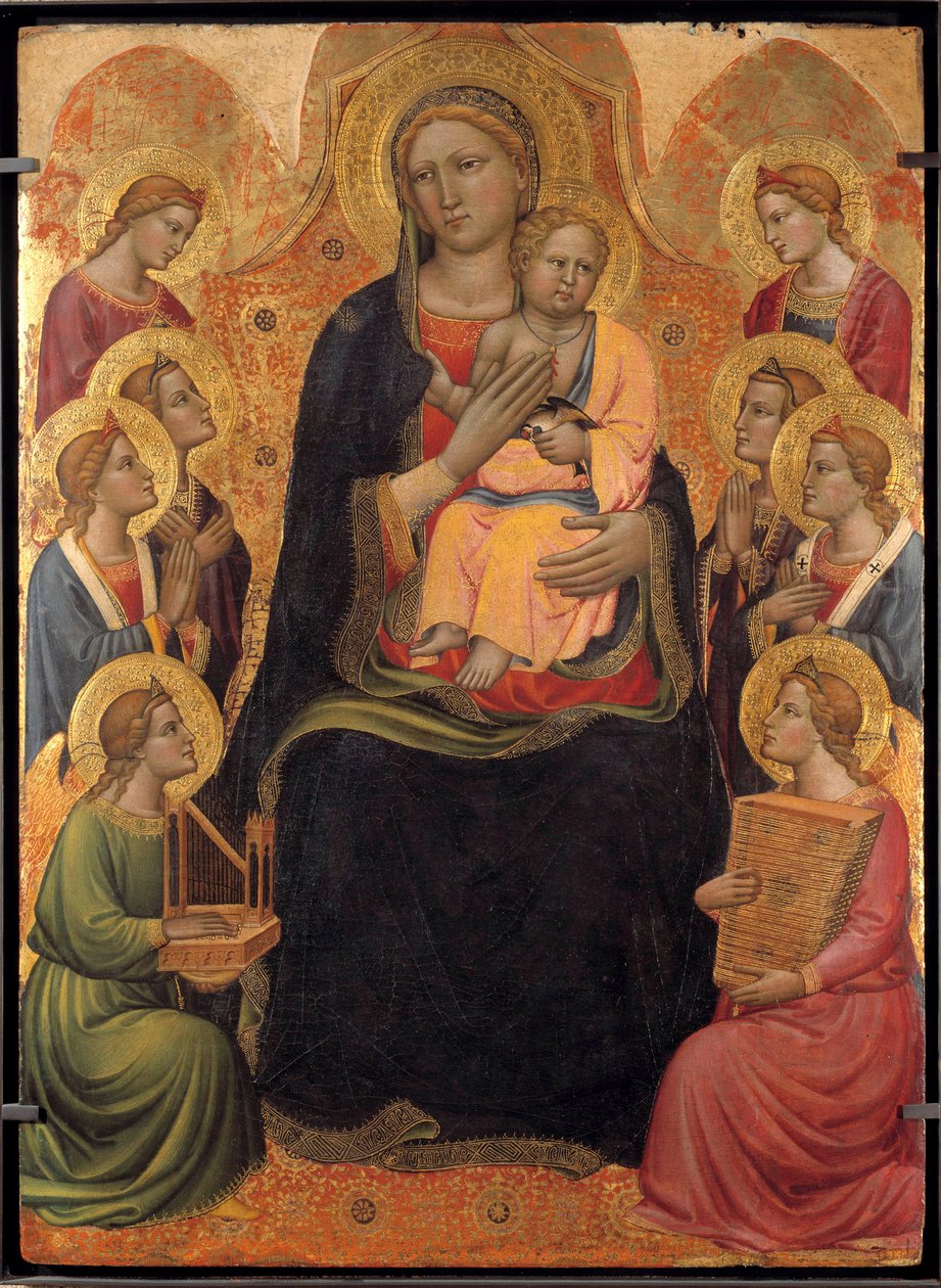 Die Jungfrau und das Kind, Altarbild des Meisters von Saint Verdiana (14. Jahrhundert) von Master of St. Verdiana
