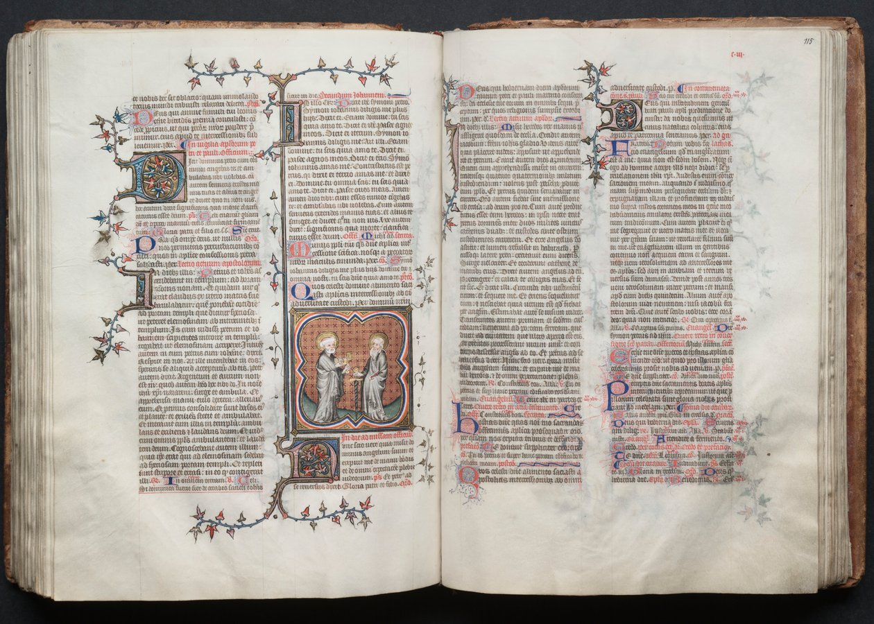 Das Gotha Missale: Fol. 115r, Text, ca. 1375 von Master of the Boqueteaux