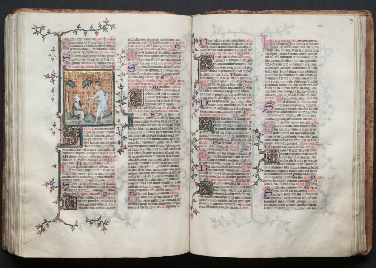 Das Gotha Missale: Fol. 117r, Text, um 1375 von Master of the Boqueteaux
