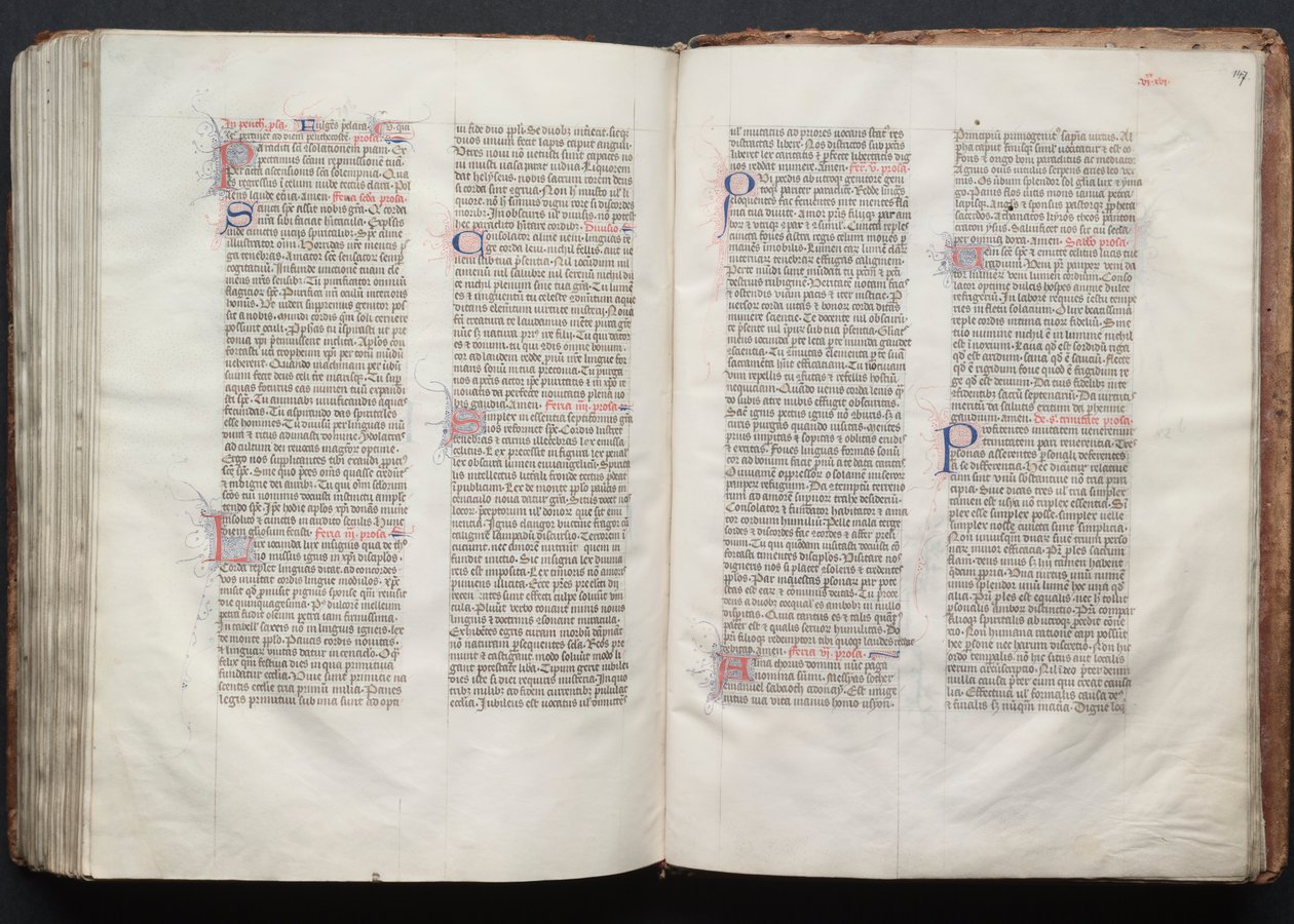 Das Gotha Missale: Fol. 147r, Text, ca. 1375 von Master of the Boqueteaux