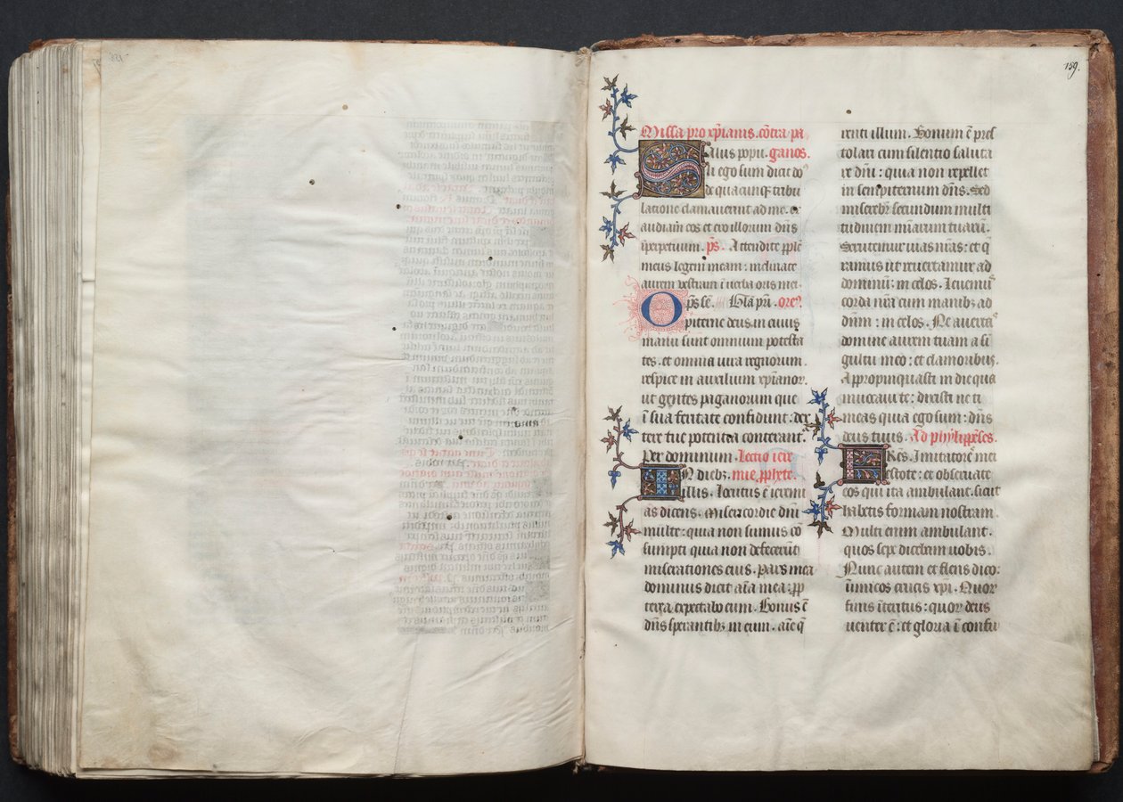 Das Gotha Missale: Fol. 158v, Text, ca. 1375 von Master of the Boqueteaux