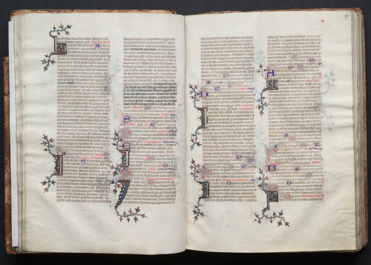Das Gotha-Missale: Fol. 29r, Text, ca. 1375 von Master of the Boqueteaux