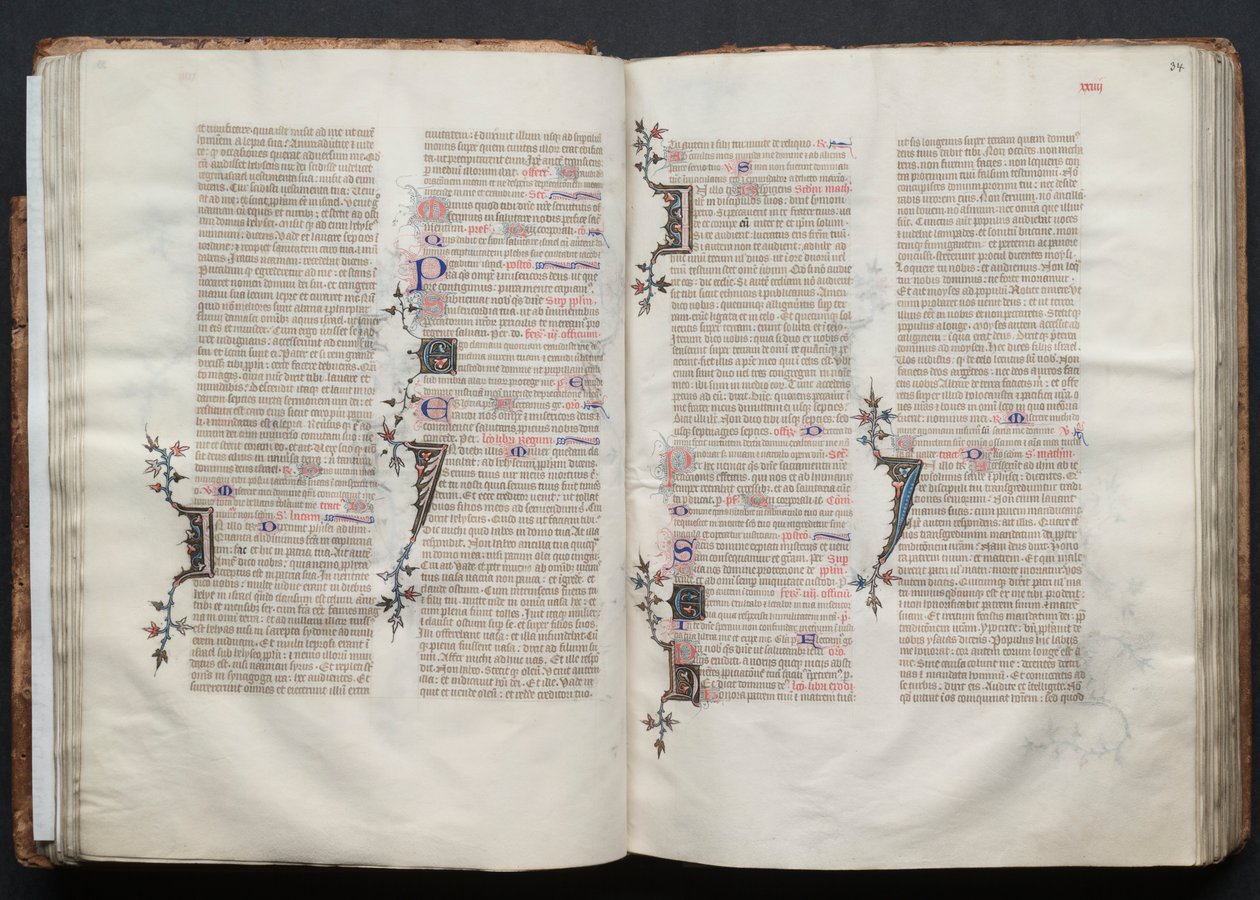 Das Gotha Missale: Fol. 33v, Text, um 1375 von Master of the Boqueteaux