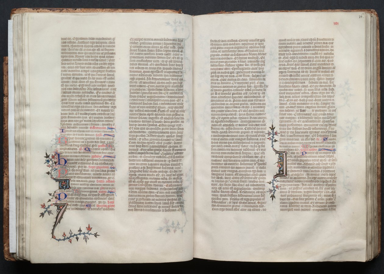 Das Gotha Missale: Fol. 36r, Text, ca. 1375 von Master of the Boqueteaux