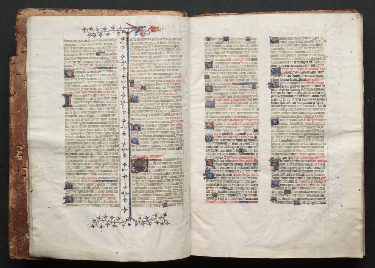 Das Gotha Missale: Fol. 3r, Text, um 1375 von Master of the Boqueteaux