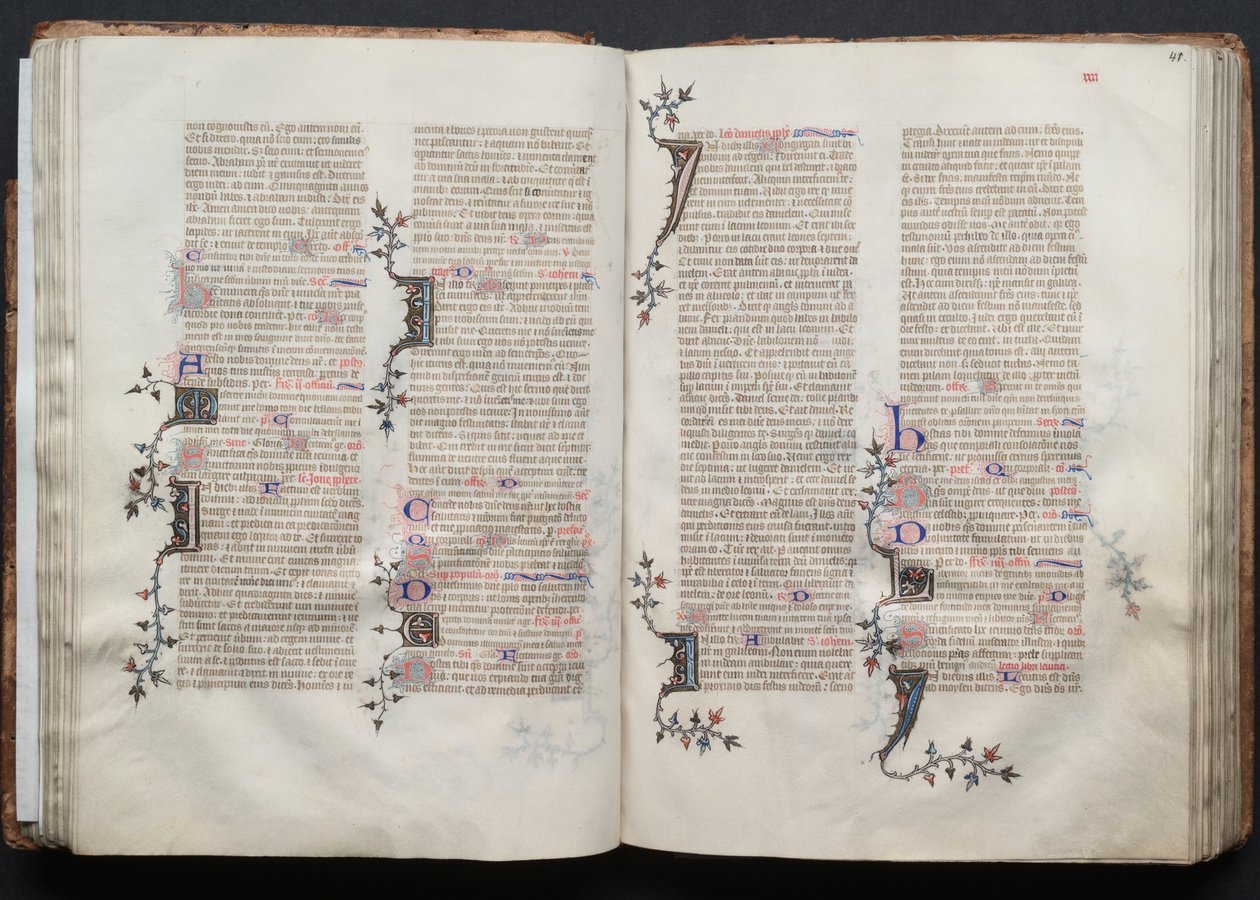 Das Gotha Missale: Fol. 41r, Text, ca. 1375 von Master of the Boqueteaux