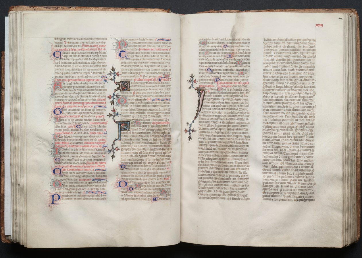 Das Gotha Missale: Fol. 44r, Text, ca. 1375 von Master of the Boqueteaux