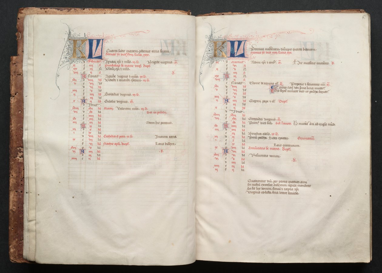 Das Gotha Missale: Fol. 6r, Text, ca. 1375 von Master of the Boqueteaux