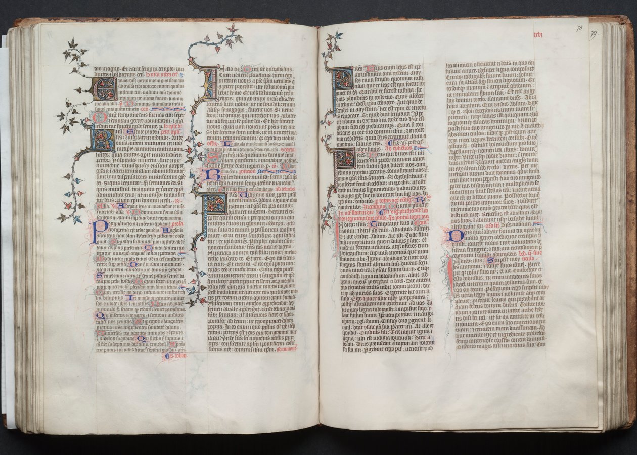 Das Gotha Missale: Fol. 77v, Text, um 1375 von Master of the Boqueteaux